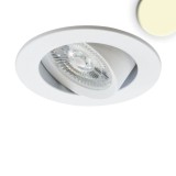 ISOLED LED Einbauleuchte Slim68 Alu weiß, rund, 9W, warmweiß, DALI dimmbar