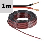 ISOLED Kabel schwarz/rot 2x 0.75mm2 H03VH-H YZWL AWG18, Meterware