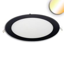 ISOLED LED Downlight, 18W, rund ultraflach schwarz, 225mm, Colorswitch 3000/3500/4000K, dimmbar