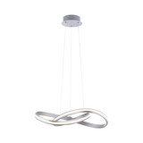 JUST LIGHT LOLAsmart-MELINDA LED Pendelleuchte Steuerbare Lichtfarbe 28W Silber/Weiß 18432-55