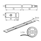 Kanlux LED-Streifen Set COB SET 3m=18W Dimmbar 26326