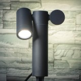 Kanlux Außenleuchte, Outdoorlampe USTI SP GU10 Anthrazit 2x IP54 36560