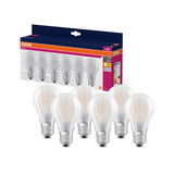 6er Pack OSRAM LED Lampe Retrofit CLASSIC A 6.5W 827 Frosted E27 Warmweiss 4058075845688