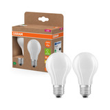 2er Pack OSRAM LED Lampe LAMPS ENERGY CLASS A höchste Energieeffizienzklasse A Filament CLASSIC A 5W 827 Frosted E27 Warmweiss 4099854253560