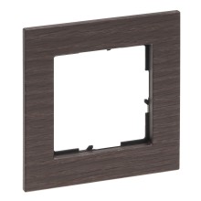 Legrand SEANO Natura 1-fach Rahmen aus Echtmaterial, nachhaltige Produktion und Verpackung, Designausführung: Holz Eiche dunkelbraun, 766131