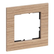 Legrand SEANO Natura 1-fach Rahmen aus Echtmaterial, nachhaltige Produktion und Verpackung, Designausführung: Holz Eiche hellbraun, 766141