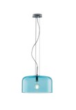 LUCE Design Gibus Pendelleuchte E27 Wasserblau-Chrom