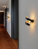 LUCE Design Helix LED Wandleuchte 2fach 3000 K 6W Schwarz, Gold