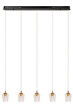 Lucide BERLIANE LED Pendelleuchten 5-fach 4W dimmbar Warmweiss Modern Transparent 65-164,5cm 00430/20/60