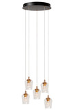 Lucide BERLIANE LED Pendelleuchten 5-fach 4W dimmbar Warmweiss Modern Transparent 65-164,5cm 00430/21/60