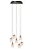 Lucide BERLIANE LED Pendelleuchten 7-fach 3,8W dimmbar Warmweiss Modern Transparent 65-164,5cm 00430/28/60