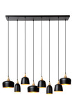 Lucide CHAYANNE E14 Pendelleuchten 8-fach Modern Schwarz 90-156,5cm 05446/08/30