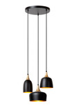 Lucide CHAYANNE E14 Pendelleuchten 3-fach Modern Schwarz 90-156,5cm 05446/13/30