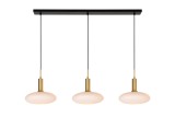 Lucide SINGALA Pendelleuchte 3x E27 Mattes Gold, Messing, Opal 25413/03/02