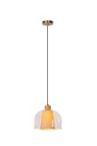 Lucide GUNHILD Pendelleuchte E27 Transparent, Beige 30460/01/60