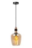 Lucide ILONA Pendelleuchte E27 Amber, Schwarz 45408/22/62