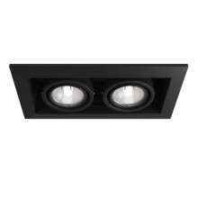 Maytoni Metal Modern Downlight, Einbauleuchte 2x GU10 Schwarz flexible Ausrichtung