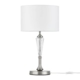 Maytoni Alicante Tischleuchte, Tischlampe E14 Weiss Stoff