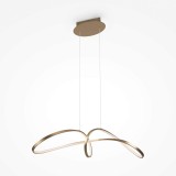 Maytoni Curve LED Pendelleuchte, Hängeleuchte 42W Gold-Farbe 85Ra Neutralweiss