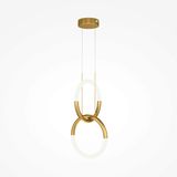 Maytoni Node LED Pendelleuchte, Hängeleuchte 2x 18W Gold-Farbe 90Ra Warmweiss