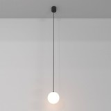 Maytoni Luna LED Pendelleuchte, Hängeleuchte 5W 220cm Schwarz 4000K 90Ra Ø10cm Neutralweiss