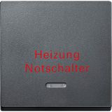 Merten 431814 Wippe mit Kontrollfenster und Aufdruck Heizungsnotschalter, anthrazit, System M