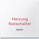 Merten 431819 Wippe mit Kontrollfenster und Aufdruck Heizungsnotschalter, polarweiß, System M