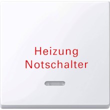 Merten 435125 Wippe mit Kontrollfenster und Aufdruck Heizungsnotschalter, aktivweiß glänzend, System M