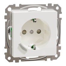 Merten MEG2380-0319 Connected Schutzkontakt-Steckdose 16A, System M, Thermoplast brillant, Polarweiß glänzend