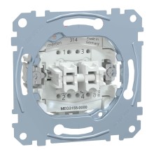 Merten MEG3155-0000 Doppeltaster-Einsatz, 2 Schließer 1-polig, 10A, AC250V Steckklemmen