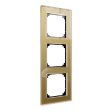 Merten MEG4030-2341 Echtglasrahmen 3fach gold M-Plan