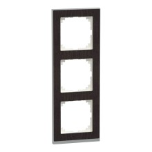 Merten MEG4030-3671 M-Pure Decor-Rahmen, 3fach, Wenge/aluminium, M-Pure Decor