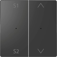 Merten MEG5227-6034 Wippen für Taster-Modul 2fach (Szene1/2, Auf/Ab), Anthrazit, System Design