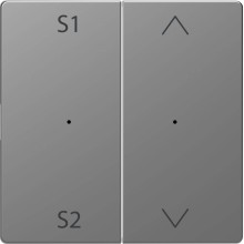 Merten MEG5227-6036 Wippen für Taster-Modul 2fach (Szene1/2, Auf/Ab), Edelstahl, System Design