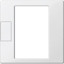 Merten MEG5775-0419 Zentralplatte für Universal Temperaturregler-Einsatz mit Touch-Display polarweiß, System M