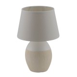 Näve E14 Tischleuchte TALIA Ø20cm weiß beige 3122223