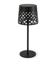 NewGarden GRETITA TABLE SOLAR LED Tischleuchte Gitter-Design mit Zugschalter IP44