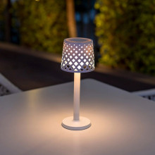 NewGarden GRETITA LED Akku-Tischlampe weiß, kabellos mit Touchsteuerung IP44