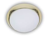 Niermann LED 12W Deckenleuchte Opal matt Glas, Messing poliert, 35cm, warmweiss, Made in Germany