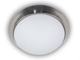 Niermann LED 12W Deckenleuchte Opal matt Glas, Nickel matt, 35cm, warmweiss, Made in Germany