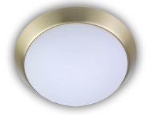 Niermann LED 18W Deckenleuchte Opal matt Glas, Messing matt, 50cm, warmweiss, Made in Germany