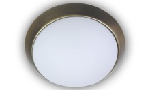 Niermann LED 18W Deckenleuchte Opal matt Glas, Altmessing, 50cm, warmweiss, Made in Germany