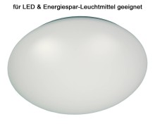 Niermann Deckenleuchte E27 29cm IP44 Opalweiß