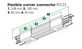 Nordic Global Trac Flex-Verbinder 3-Phasen XTS23-2 schwarz