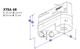 Nordic Global Trac Universaladapter 3-Phasen GA68 XTSA68-1 grau