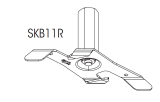 Nordic Global Trac Schienenklammer Clip M6 Gewinde SKB11R-1 grau