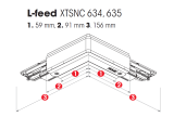 Nordic Global Trac L-Verbinder 3-Phasen DALI XTSNC635-3 weiss