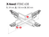 Nordic Global Trac X-Verbinder 3-Phasen DALI XTSNC638-2 schwarz