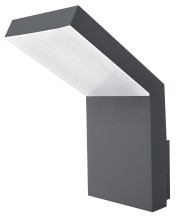 Nova Luce PARK LED Wandleuchte Grau 6W IP54 Warmweiss 9x14,5x18cm 711024