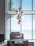 Nova Luce CEDRO Pendelleuchte E27 5-fach Schwarz 160x50cm dimmbar 8436406